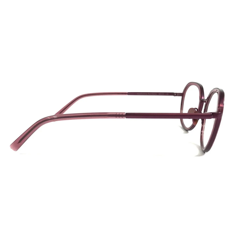 Tom Davies Eyeglasses Frames TD733 Col. 2183 Purple Round Hexagonal 48-20-140